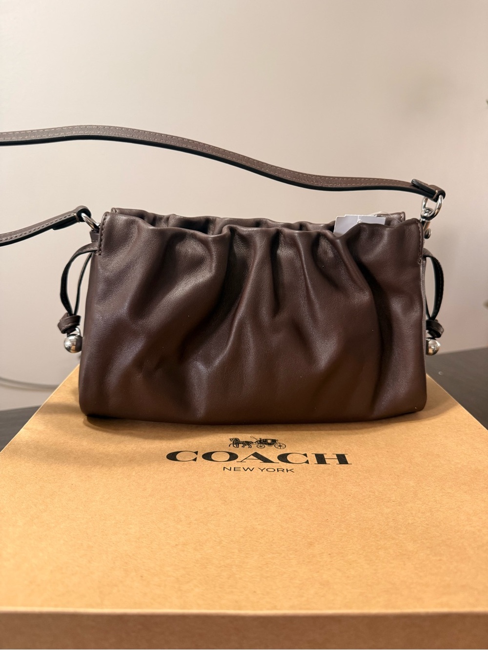 Coach Faye Shoulder Bag In Maple with Silver (New With Tags) - Picture 2 of 10